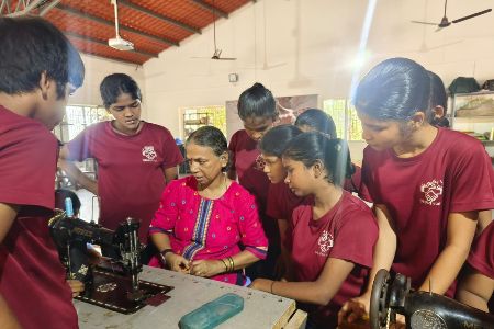 Vocational training - Tailoring at Ekalavya Nyasa
