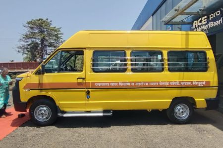 School on Wheels - a vehicle equipped with educational instruments, toys and books